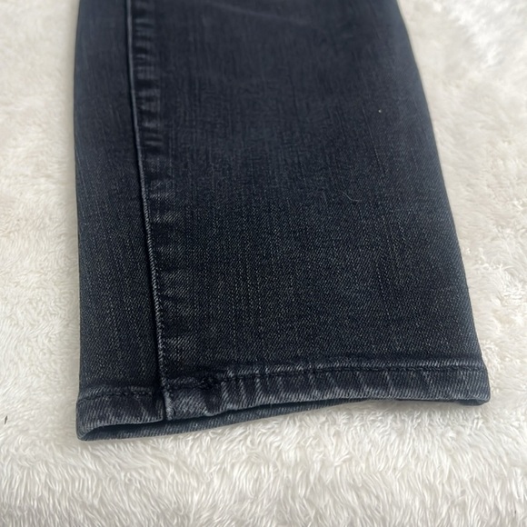 Lucky Black Distressed Sz 4 High Rise Selvedge Cigarette Jeans - Picture 6 of 15